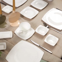 Karaca Fine Pearl Node 26 Parça 6 Kişilik Kare İnci Kahvaltı/Servis Takımı