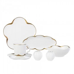 Emsan Goldinoks Royal 32 Parça 6 Kişilik Porselen KahvaltıServis Takımı