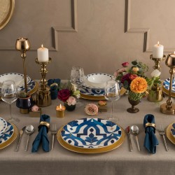 Karaca Fine Pearl Azur 62 Parça 12 Kişilik İnci Yemek Takımı