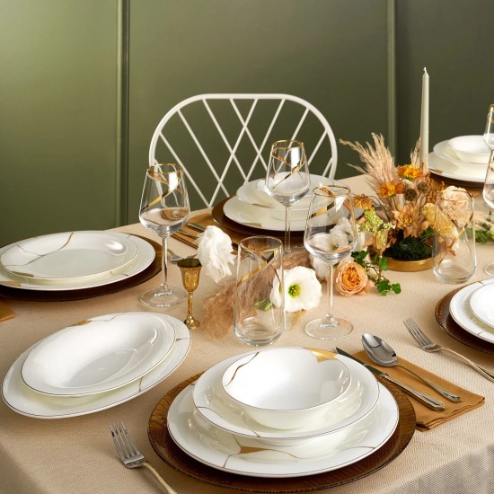 Karaca Fine Pearl Quora 58 Parça 12 Kişilik Yemek Takımı