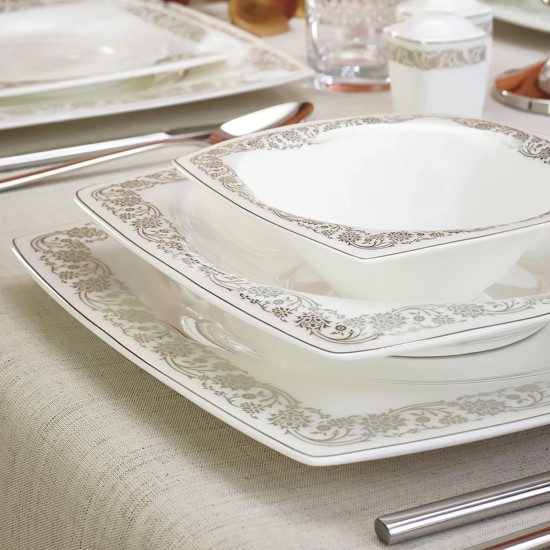 Karaca Fine Pearl Trove 62 Parça 12 Kişilik Yemek Takımı