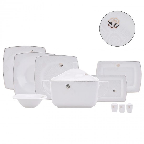 Karaca Fine Pearl Hailey 62 Parça İnci Yemek Takımı
