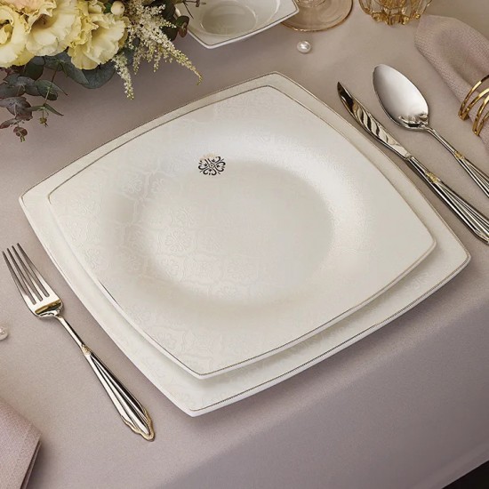 Karaca Fine Pearl Hailey 62 Parça İnci Yemek Takımı
